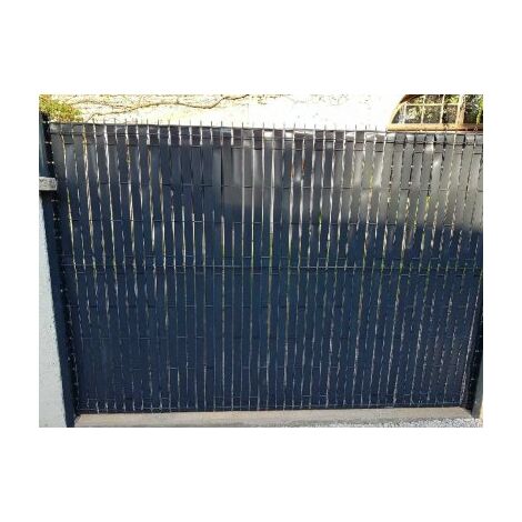 Kit Occultation PVC à Tresser Gris Anthracite - 30M - JARDITOP -1,93 mètre