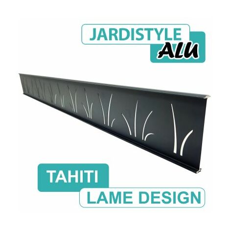 Cloture & Jardin – Lame aluminium gris anthracite 2m – Hauteur 20cm – Épaisseur 2,5cm – Montage rapide sans effort – Insensible à la rouille