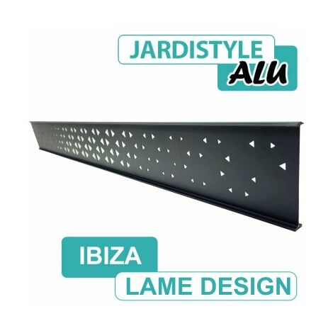 Cloture & Jardin – Lame aluminium gris anthracite 2m – Hauteur 20cm – Épaisseur 2,5cm – Insensible à la rouille et corrosion – Montage rapide