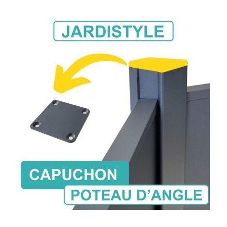 Capuchon pour Poteau d'Angle Aluminium (1/2)