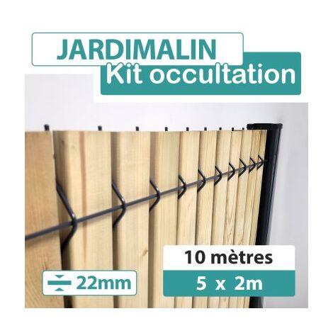 Kit Occultation Bois Clair 22mm 10M - JARDIMALIN - 1,23m (1/4)