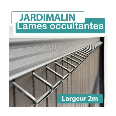Lames Occultation Composite Gris Anthracite - 2M - JARDIMALIN - 1,23 mètre (1/4)