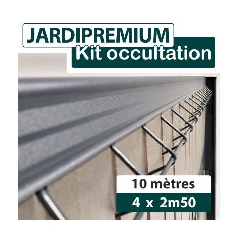 Kit Occultation Composite Gris Clair 10M - JARDIPREMIUM - 1,73m (1/4)