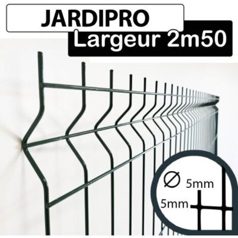 Grillage Rigide Gris Anthracite - JARDIPRO - Fil 5mm - 1,73 mètre