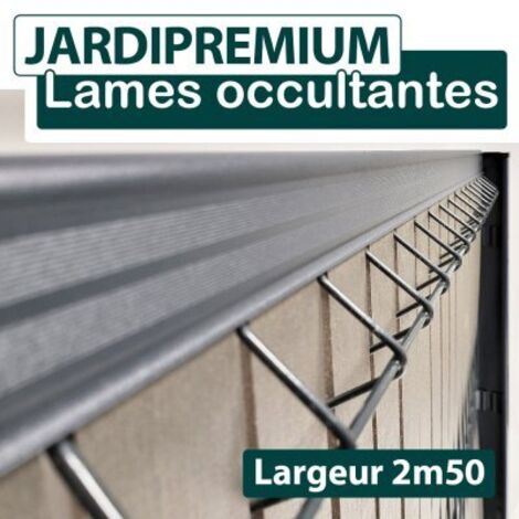 Lames Occultation Composite Gris Clair - 2.5M - JARDIPREMIUM - 1,53 mètre (1/4)