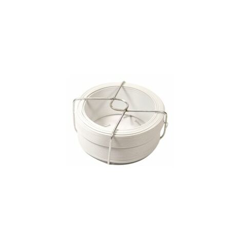 Cloture & Jardin – Fil d'attache plastifié blanc 50m – Diamètre 1,15mm – Résistance à la corrosion – Pour fixation grillage et enclos