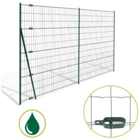 Cloture & Jardin – Grillage soudé vert 1,20 m – Maille 100 x 75 mm – Acier galvanisé plastifié haute adhérence – Pour clôtures résidentielles