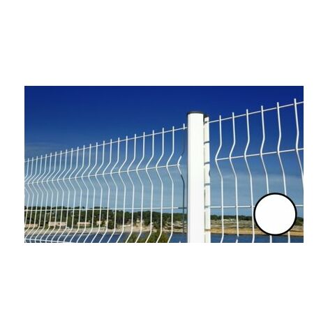 Cloture & Jardin – Panneau grillage rigide blanc 2m – Acier galvanisé Ø4mm – Maille 200x55mm – Hauteur 1,53m pour clôtures esthétiques et sécurisées