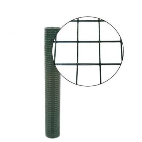 Grillage Soudé Vert - Maille Carrée 20mm - Longueur 25m - 1 mètre