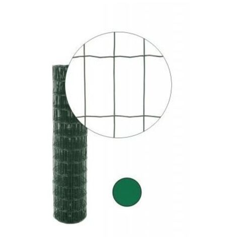 Cloture & Jardin – Grillage soudé vert 1,20 m en acier galvanisé – Maille 100 x 50 mm – Résistant à l'humidité pour clôtures esthétiques