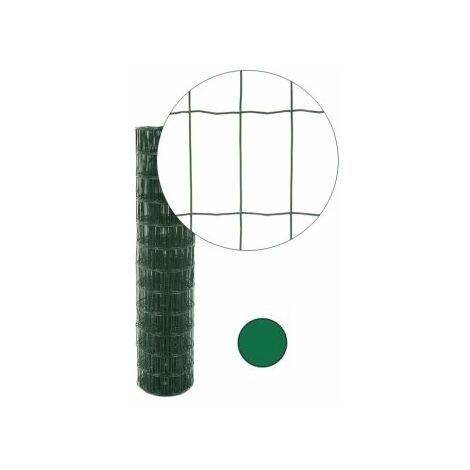 Cloture & Jardin – Grillage soudé vert 1,80 m en acier galvanisé – Maille 100 x 50 mm – Diamètre fil 2,1 mm – Pour applications résidentielles