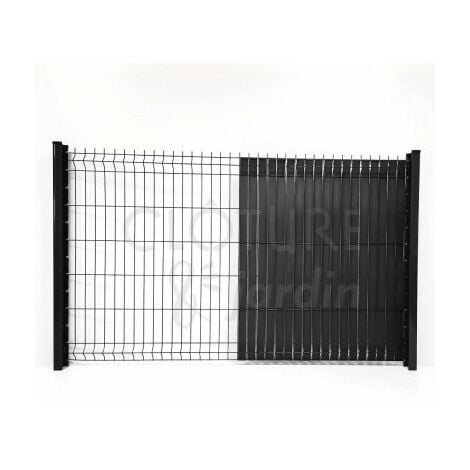 Lamelles Occultation PVC à Tresser Gris Anthracite - JARDITOP