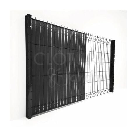 Lamelles Occultation PVC à Tresser Gris Anthracite - JARDITOP