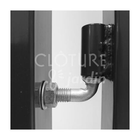Portillon Jardin Barreaudé Gris Anthracite JARDIPLUS - 1,20 mètre