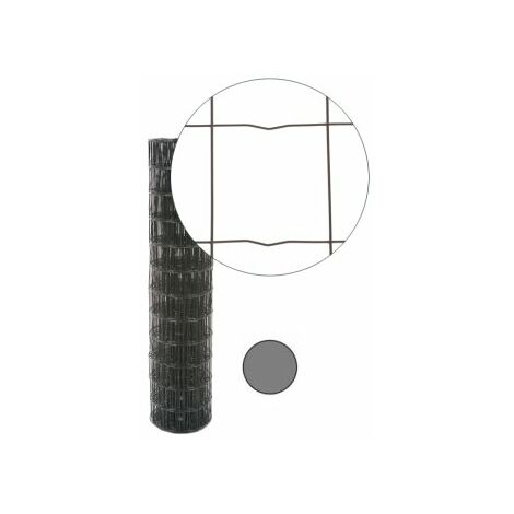 Cloture & Jardin – Grillage rigide soudé gris anthracite 1m – Maille 100 x 100mm – Acier galvanisé pour délimitations sécurisées – Longueur 20m