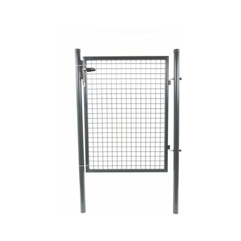 Portillon Jardin Grillagé Gris Anthracite JARDIMALIN - 2 mètres