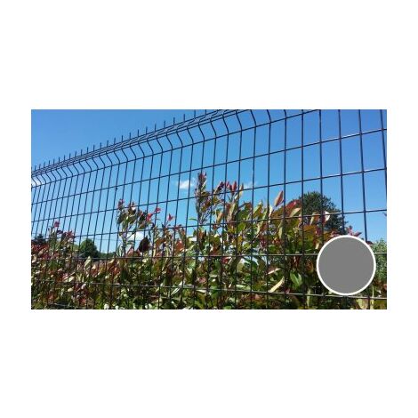 Cloture & Jardin – Panneau de grillage rigide 1,93 m en acier galvanisé Ø4mm – Thermolaquage gris anthracite – Maille 200 x 55 mm