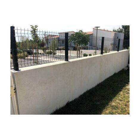 Cloture & Jardin – Kit grillage rigide gris anthracite 30m – Acier thermolaqué – Poteaux à encoches 1,07m – Installation sur platines