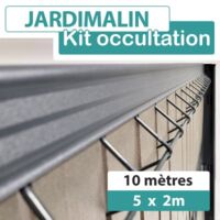Kit Occultation Composite Gris Clair 10M - JARDIMALIN - 1,93m