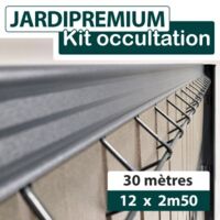 Kit Occultation Composite Gris Clair 30M - JARDIPREMIUM - 1,03m