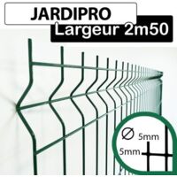 Grillage Rigide Vert - JARDIPRO - Fil 5mm - 0,63 mètre