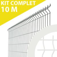 Kit Grillage Rigide Blanc 30M - JARDIMALIN - Fil 4mm - 2,03 mètre