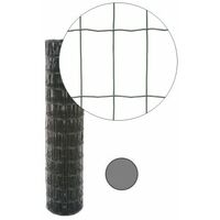 Cloture & Jardin – Grillage rigide soudé gris anthracite 0,60 m – Maille 100 x 50 mm – Acier galvanisé plastifié haute adhérence – Résistant aux intempéries