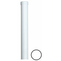 Cloture & Jardin – Poteau rond blanc 1,70 m en acier galvanisé électrozingué – Diamètre 48 mm – Revêtement thermolaqué blanc RAL 9016