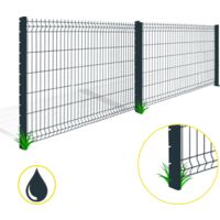 Cloture & Jardin – Kit grillage rigide gris anthracite 30m – Acier thermolaqué – Maille 200x55mm – Hauteur 1,93m – Garantie 10 ans