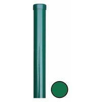 Cloture & Jardin – Poteau rond thermolaqué vert 2,30m – Acier galvanisé – Diamètre 48mm – Pour clôtures rigides – Capuchon de finition inclus