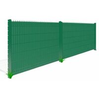 Kit Grillage Rigide avec Occultation PVC Rigide Vert 30M - JARDIMALIN - Fil 4mm - 1,73 mètre