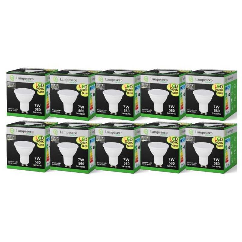 Lot De 5 Ampoules LED GU10 7W - Blanc Chaud 3000K, Dimmable 3-step (sans Variateur)