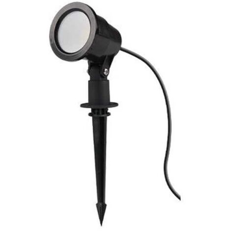 Lampesecoenergie – Projecteur à piquer LED 7W 560lm – IP65 étanche – Angle d'éclairage réglable 38° – Couleur lumière 4500K blanc neutre