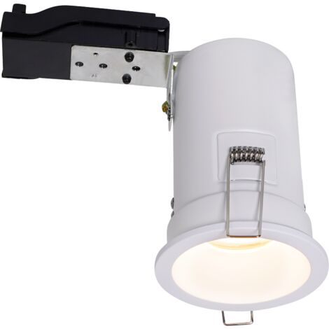 5 Spot Encastrable GU10 BBC RT2012 IP65 étanche Basse Luminance diametre 85mm avec ampoule led 5W Blanc Neutre