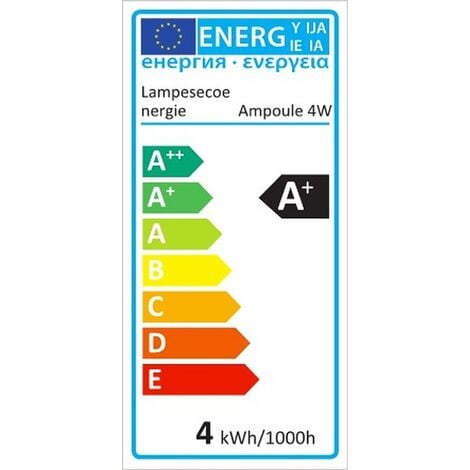 Ampoule LED E14 Opaque Filament 4W eq 40W 400lm Blanc Chaud