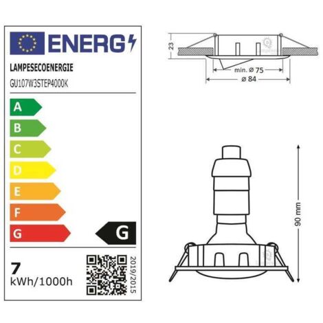 Lot De 10 Spots LED Dimmables 3 Steps 7W (équivalent 56W) Blanc Neutre Orientables - Neuf