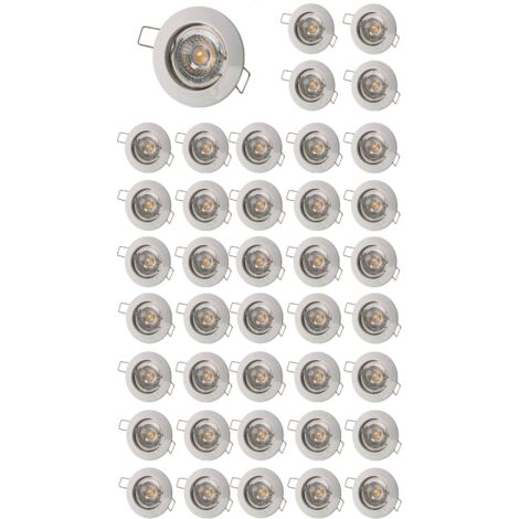 Oktaplex Dijon Lot De 6 Spot Encastrable LED Module 4,8W 4000K Blanc Neutre 380lm Plafonnier Chrome 68 75mm Orientable 230v 96722670