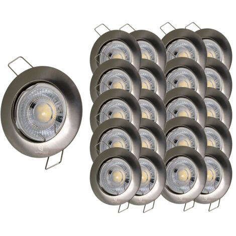 Spot LED encastrable au plafond éclairage orientable salon / chambre Lampe  ALU Globo 12340