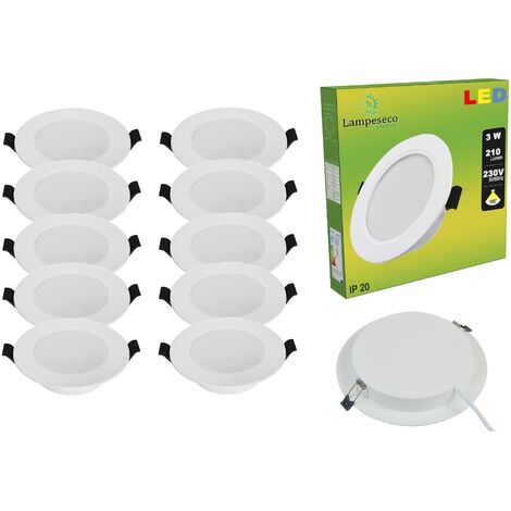 Spot LED Extra Plat Rond BLANC 12W - Blanc Froid 6000K - 8000K - SILAMP -  Achat & prix