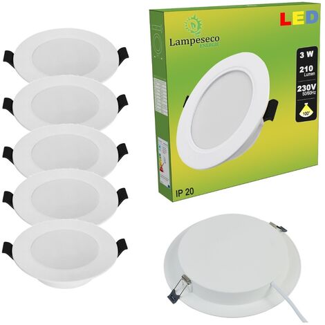 Spot LED encastrable extra plat sans tranformateur noir LED 7W