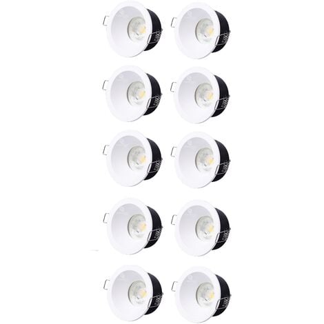 Lot de 10 Support Spot encastrable etanche IP65 SDB basse luminance, non  eblouissant ref. 851