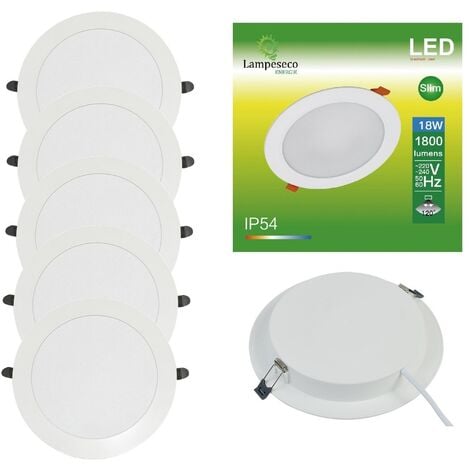 8 pièces Spot encastré à LED, 4000K blanc neutre, spot à LED extra plat  pour salle de bain, cuisine, salon et couloir.