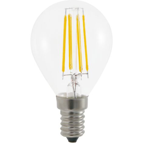 Lot de 10 Ampoules Led  Filament Culot E14 forme G45 4 Watt (éq 42 watts) Blanc Chaud