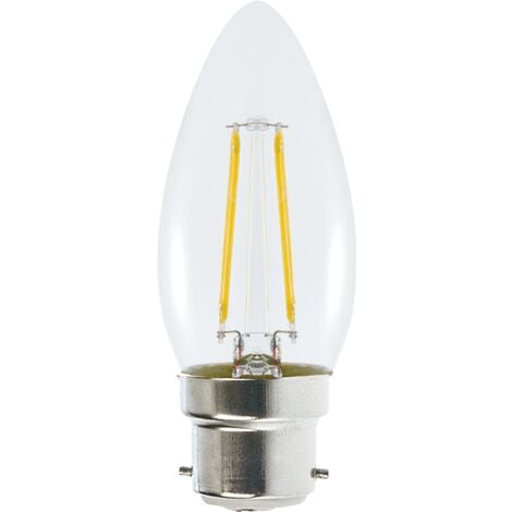 Lot de 10 Ampoules Led Flamme Coup de Vent Filament 4 watt (éq. 42 Watt)  Culot B22 à baïonnette