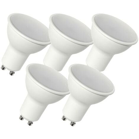 5 Ampoules LED GU10 dimmable 480 Lumens Blanc Neutre 4000K, 6 Watts Compatible Variateurs