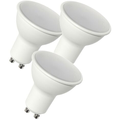3 Ampoules LED GU10 dimmable 480 Lumens Blanc Neutre 4000K, 6 Watts Compatible Variateurs