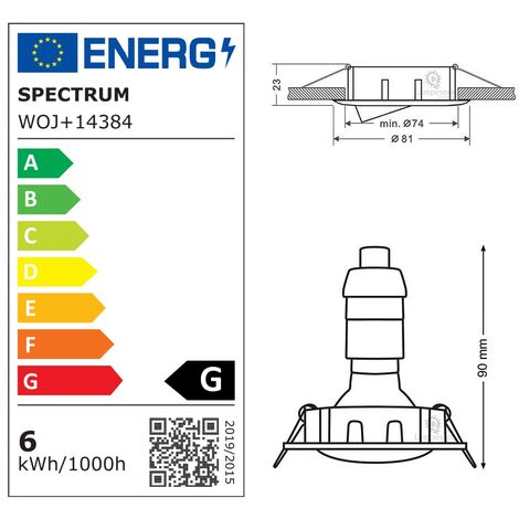 Lot de 10 Spots Encastrable LED Alu Brossé GU10 Dimmable Blanc Neutre