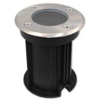 Lampesecoenergie – Spot encastrable extérieur sol LED étanche IP66 – Aluminium et verre trempé – Compatible GU10 – Ø108 x 135 mm pour éclairage jardin