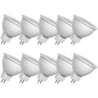 10 Ampoules LED 6 Watts MR16 / GU5.3 6000K blanc froid 590 lumens