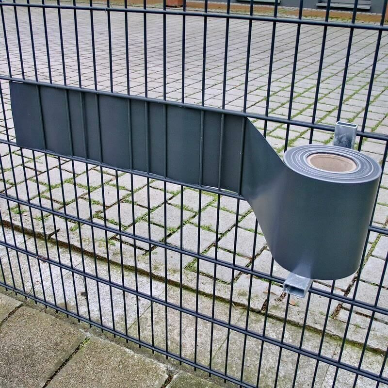 Sichtschutzstreifen-Abroller Zaun Doppelstangen 26 x 4,8 x 23,8 cm Stahl Y4Q5 